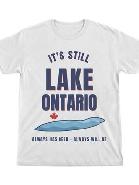Gildan White Shirt Lake Ontario Graphic Tee